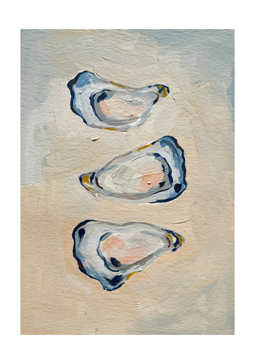 Coastal Blue Oysters | Poster - Passepartout