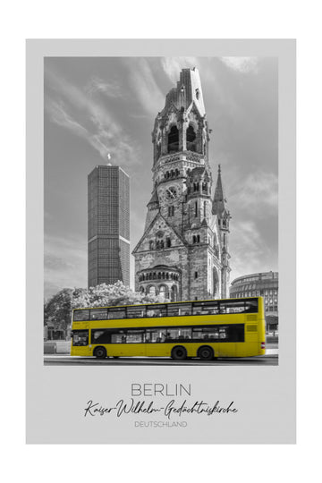 Berlin Memorial Church Bus | Poster - Passepartout