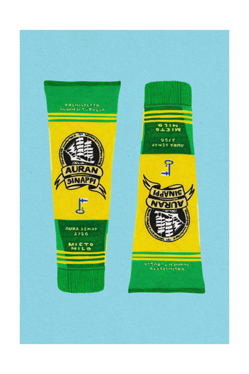 Classic Finnish Mustard Tubes | Poster - Passepartout