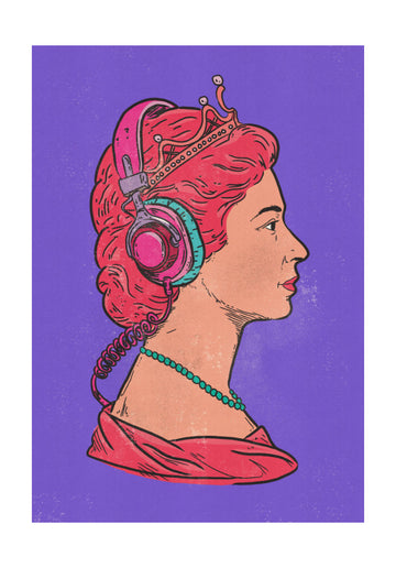Headphone Queen | Poster - Passepartout